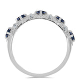Inel din Argint 925 ( 3.12 grame ) cu Moissanite Violet Imperial și Topaz Alb 0.76 Carate
