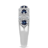 Inel din Argint 925 ( 3.12 grame ) cu Moissanite Violet Imperial și Topaz Alb 0.76 Carate
