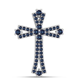 Cruce Pandantiv din Argint 925 ( 2.04 grame ) cu Moissanite Violet Imperial 0.58 Carate