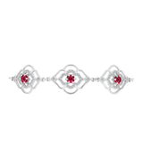 Brățară din Argint 925 ( 5.23 grame ) cu Rubin Malagasy și Topaz Alb 1.82 Carate