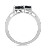 Inel din Argint 925 ( 2.46 grame ) cu Obsidian și Topaz Alb 1.1 Carate