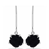 Cercei din Argint 925 ( 1.71 grame ) cu Obsidian 4.11 Carate