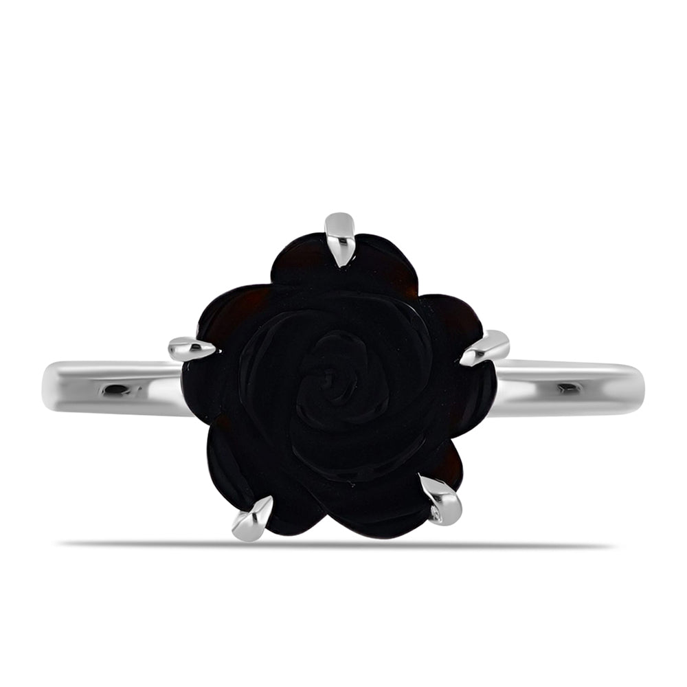 Inel din Argint 925 ( 1.99 grame ) cu Obsidian 2.35 Carate