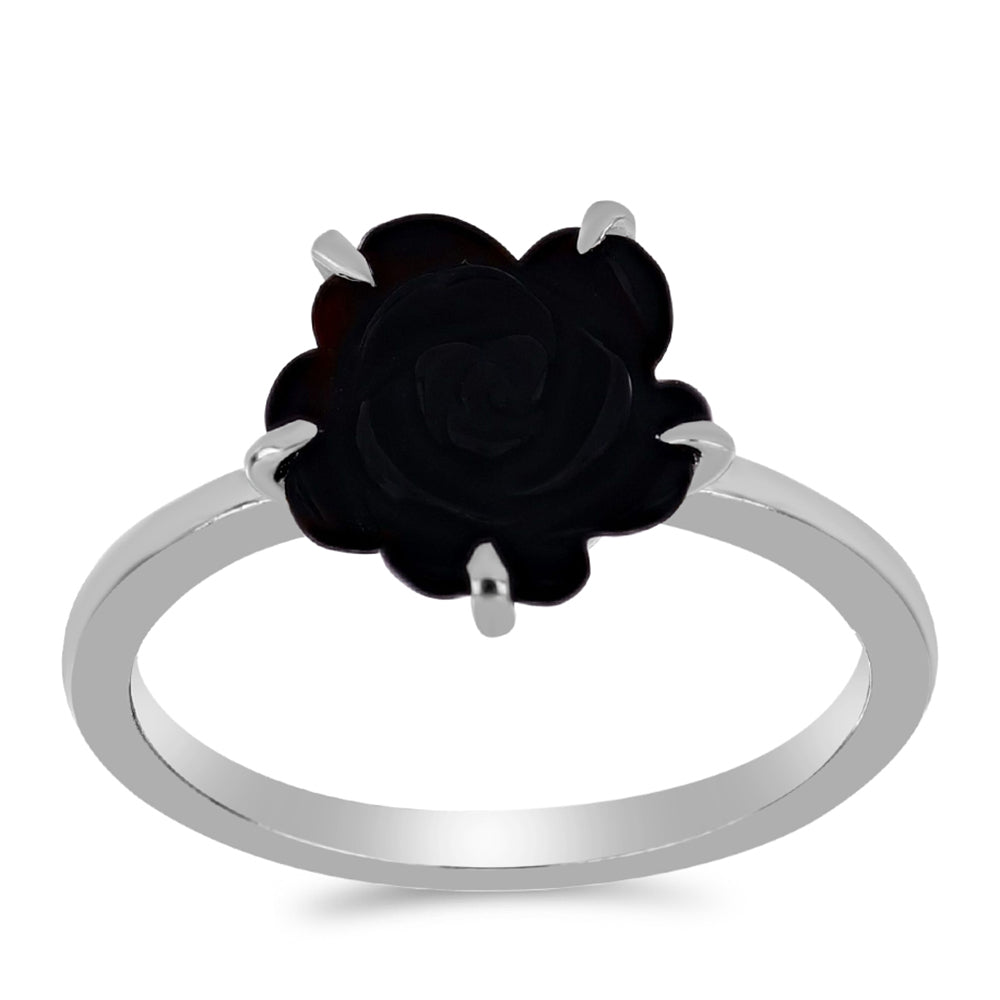Inel din Argint 925 ( 1.99 grame ) cu Obsidian 2.35 Carate