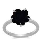 Inel din Argint 925 ( 1.99 grame ) cu Obsidian 2.35 Carate