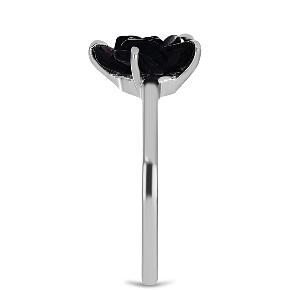 Inel din Argint 925 ( 1.99 grame ) cu Obsidian 2.35 Carate