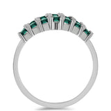 Inel din Argint 925 ( 3.92 grame ) cu Moissanite verde-albăstrui marin 1.83 Carate
