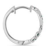 Cercei din Argint 925 ( 6.07 grame ) cu Moissanite verde-albăstrui marin 0.32 Carate