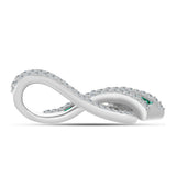 Pandantiv din Argint 925 ( 4.94 grame ) cu Moissanite verde-albăstrui marin și Topaz Alb 1.47 Carate