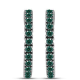 Cercei din Argint 925 ( 4.91 grame ) cu Moissanite verde-albăstrui marin 1.21 Carate