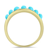 Inel din Argint 925 Placat cu Aur ( 7.14 grame ) cu Turcoaz ”Frumoasa Adormită” 3.36 Carate