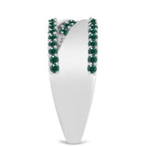 Inel din Argint 925 ( 5.12 grame ) cu Moissanite verde-albăstrui marin 0.59 Carate