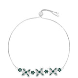 Brățară din Argint 925 ( 6.64 grame ) cu Moissanite verde-albăstrui marin 0.95 Carate