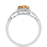 Inel din Argint 925 ( 3.06 grame ) cu Topaz Galben Imperial și Topaz Alb 1.65 Carate