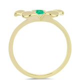 Inel din Argint 925 Placat cu Aur ( 3.48 grame ) cu Smarald Columbian 0.24 Carate