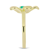 Inel din Argint 925 Placat cu Aur ( 3.48 grame ) cu Smarald Columbian 0.24 Carate