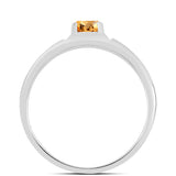 Inel din Argint 925 ( 3.13 grame ) cu Topaz Galben Imperial 0.67 Carate