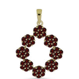 Pandantiv din Argint 925 Placat cu Aur ( 3.15 grame ) cu Granat Barton 2.65 Carate