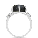 Inel din Argint 925 ( 3.31 grame ) cu Jasp Picasso și Topaz Alb 12.65 Carate