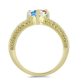 Inel din Argint 925 Placat cu Aur ( 3.56 grame ) cu Moissanit de Gheață 1.23 Carate