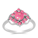 Inel din Argint 925 ( 1.82 grame ) cu Opal Lega Dembi Roz 0.74 Carate