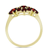 Inel din Argint 925 Placat cu Aur ( 2.01 grame ) cu Granat Barton 1.97 Carate