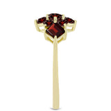 Inel din Argint 925 Placat cu Aur ( 2.01 grame ) cu Granat Barton 1.97 Carate