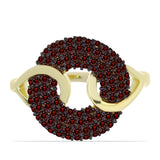 Inel din Argint 925 Placat cu Aur ( 3.49 grame ) cu Granat Barton 0.9 Carate