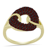 Inel din Argint 925 Placat cu Aur ( 3.49 grame ) cu Granat Barton 0.9 Carate