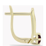 Cercei din Argint 925 Placat cu Aur ( 2.83 grame ) cu Granat Barton 0.64 Carate