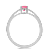 Inel din Argint 925 ( 1.38 grame ) cu Opal Lega Dembi Roz 0.15 Carate