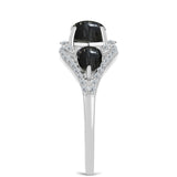 Inel din Argint 925 ( 2.35 grame ) cu Jasp Picasso și Topaz Alb 2.48 Carate
