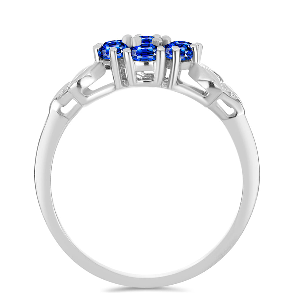 Inel din Argint 925 ( 2.15 grame ) cu Safir Albastru Australian 1.22 Carate