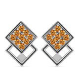 Cercei din Argint 925 ( 4.06 grame ) cu Topaz Galben Imperial 0.74 Carate