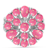 Inel din Argint 925 ( 5.08 grame ) cu Opal Lega Dembi Roz și Topaz Alb 2.36 Carate