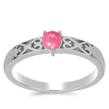 Inel din Argint 925 ( 2.41 grame ) cu Opal Lega Dembi Roz 0.15 Carate