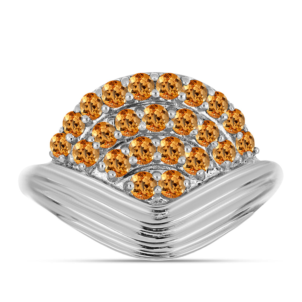 Inel din Argint 925 ( 3.3 grame ) cu Topaz Galben Imperial 0.95 Carate