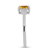 Inel din Argint 925 ( 2.1 grame ) cu Topaz Galben Imperial și Topaz Alb 1.22 Carate