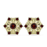 Cercei din Argint 925 Placat cu Aur ( 4.92 grame ) cu Granat Barton 2.22 Carate