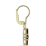 Cercei din Argint 925 Placat cu Aur ( 3.38 grame ) cu Granat Barton 3.3 Carate