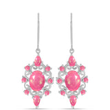 Cercei din Argint 925 ( 4.25 grame ) cu Opal Lega Dembi Roz 2.95 Carate