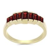 Inel din Argint 925 Placat cu Aur ( 2.79 grame ) cu Granat Barton 1.2 Carate