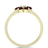 Inel din Argint 925 Placat cu Aur ( 2.06 grame ) cu Granat Barton și Topaz Alb 0.69 Carate