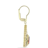 Cercei din Argint 925 Placat cu Aur ( 7.21 grame ) cu Granat Barton 2.47 Carate