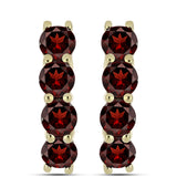 Cercei din Argint 925 Placat cu Aur ( 4.52 grame ) cu Granat Barton 2.63 Carate