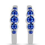 Cercei din Argint 925 ( 3.54 grame ) cu Safir Albastru Australian 0.76 Carate