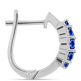 Cercei din Argint 925 ( 3.54 grame ) cu Safir Albastru Australian 0.76 Carate