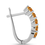 Cercei din Argint 925 ( 3.57 grame ) cu Topaz Galben Imperial 1.52 Carate