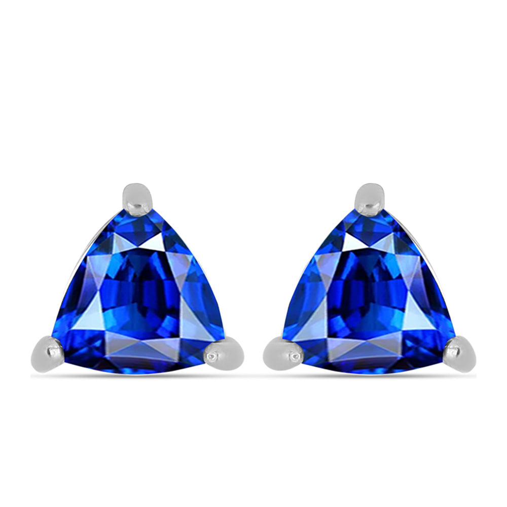 Cercei din Argint 925 ( 1.12 grame ) cu Safir Albastru Australian 1.15 Carate