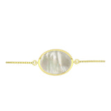Brățară din Argint 925 Placat cu Aur ( 4.38 grame ) cu Sidef 4.97 Carate